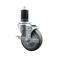 Service Caster 4'' SS Gray Poly Swivel 1-5/8'' Expanding Stem Caster with Brake SCC-SSEX20S414-PPUB-TLB-158 - alternate 1